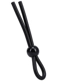 Rock Solid The Lasso Single Lock Adjustable Silicone Cock Tie -Black
