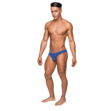 Male Power Seamless Sleek Sleek Thong w/sheer pouch Wine