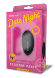Bodywand Date Night Rechargeable Silicone Egg with Remote Control and Side-Tie Panty - Pink/Black