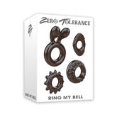 Zero Tolerance Ring My Bell 4-Piece Cockring Set Black