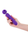Revel Fae Rechargeable Silicone Vibrator with Clitoral Stimulator - Purple