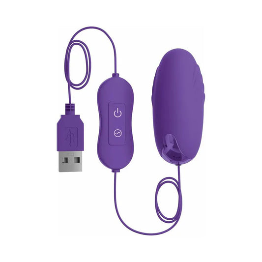 Pipedream OMG! Bullets #Happy USB-Powered Silicone Vibrating Bullet Purple