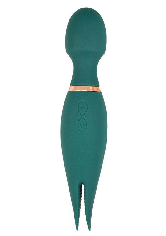 Nasstoys Mystique Magic Vibe Rechargeable Dual Ended Silicone Wand Vibrator Green1