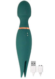 Nasstoys Mystique Magic Vibe Rechargeable Dual Ended Silicone Wand Vibrator Green1