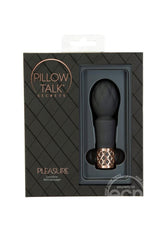 Pillow Talk Secrets Pleasure Rechargeable Silicone Wand - Black/Rose Gold