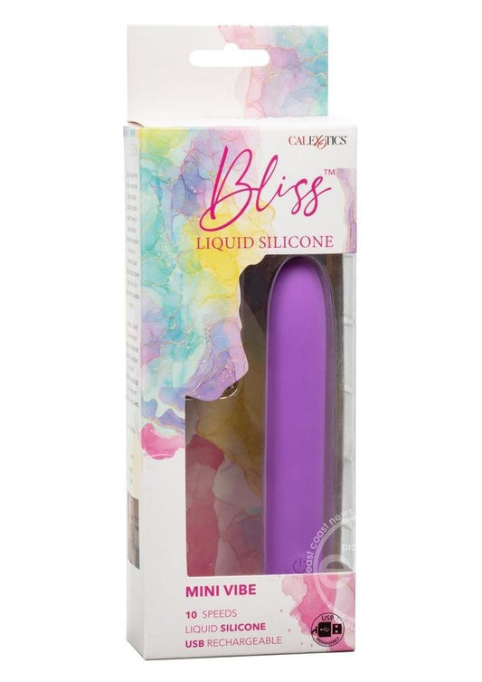 Bliss Liquid Silicone Rechargeable Mini Vibrator - Purple