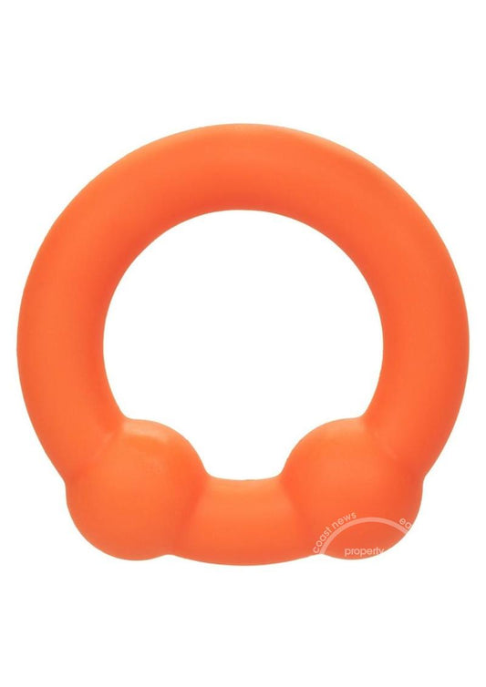 Alpha Liquid Silicone Dual Ball Ring - Orange