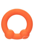 Alpha Liquid Silicone Dual Ball Ring - Orange