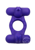 Couple's Enhancers Silicone Rechargeable Triple Orgasm Enhancer - Purple
