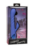 California Dreaming L.A. Love Rechargeable Silicone Vibrator with Clitoral Stimulator - Blue