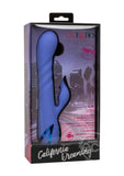 California Dreaming L.A. Love Rechargeable Silicone Vibrator with Clitoral Stimulator - Blue