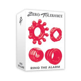 Zero Tolerance Ring The Alarm 4-Piece Cockring Set Red