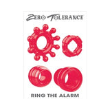 Zero Tolerance Ring The Alarm 4-Piece Cockring Set Red