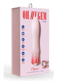 Blush Oh My Gem Elegant Rechargeable Warming Textured Silicone G-Spot Vibrator Morganite