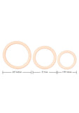 Tri Rings Cock Ring Set (3 Piece Set) - Vanilla
