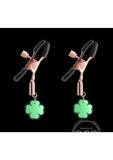 Bound Nipple Clamps G4 Iron Glow in the Dark rose / Rose Gold