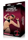 Whipsmart Japanese Bondage Rope Set with Drip Candles & Mask (4 Piece) - Black