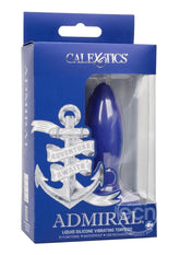 Admiral Liquid Silicone Vibrating Torpedo Rechargeable Anal Probe - Blue