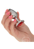 Jewel Ruby Heart Aluminum Anal Plug - Small - Red