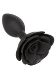 Forbidden Rose Silicone Anal Plug - Large - Black