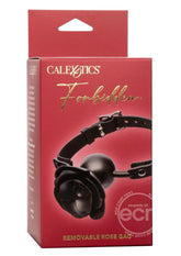 Forbidden Silicone Removable Rose Gag - Black