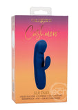 Cashmere Silk Duo Rechargeable Silicone Rabbit Vibrator - Blue