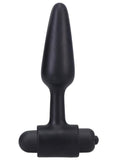 In a Bag Silicone Vibrating Butt Plug 4in - Black(discontinued)