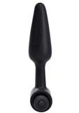 In a Bag Silicone Vibrating Butt Plug 4in - Black(discontinued)
