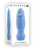 Gender X Lil Buddy Rechargeable Silicone Realistic Vibrator Blue