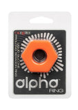 Alpha Liquid Silicone Prolong Sexagon Cock Ring - Orange(discontinued)