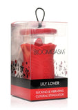Bloomgasm Lily Lover Sucking & Vibrating Rechargeable Silicone Clitoral Stimulator - Red