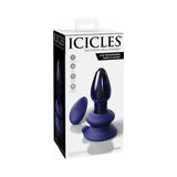 Icicles No. 85 Rechargeable Glass Tapered Plug with Remote Control - Blue (discontinued)
