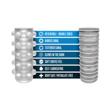 Blush M for Men Soft + Wet Reversible Orb Glow in the Dark Self-Lubricating Stroker Frosted