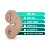 Blush M for Men Soft + Wet Double Trouble Glow in the Dark Self-Lubricating Stroker Beige