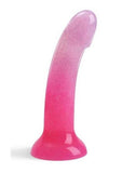 Love to Love Dildolls Sunrise 6 in. Silicone Dildo with Multicolor Star Glitter Pink/Purple