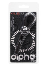Alpha Liquid Silicone Lasso Cock Tie - Black