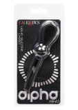 Alpha Liquid Silicone Lasso Cock Tie - Black