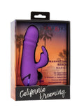 California Dreaming Manhattan Beach Marvel Rechargeable Silicone Rabbit Vibrator - Purple