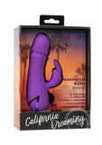 California Dreaming Manhattan Beach Marvel Rechargeable Silicone Rabbit Vibrator - Purple