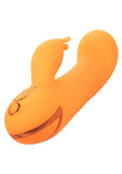 California Dreaming Montecito Muse Rechargeable Silicone Rabbit Vibrator - Orange