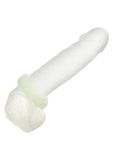 Alpha Glow in the Dark Liquid Silicone Prolong Sexagon Ring - White
