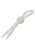 Alpha Liquid Silicone Lasso Cock Tie - Natural White
