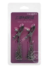 Euphoria Collection Chain Nipple Clamps - Black