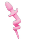 Whipsmart Play Tails Silicone Piggy Tail 3in - Pink(DISCONTINUED)