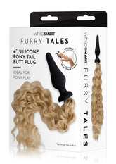 Whipsmart Silicone Plug 4in with Pony Tail - Blondie