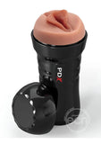 PDX Extreme Wet Pussies Super Luscious Lips Self Lubricating Stroker - Caramel
