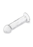 Glas Dildo Glass with Veins and Flat Base 6in - Clear