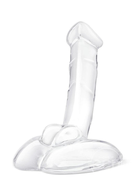 Glas Rideable Standing Glass Cock with Stability Base 7.5in - Clear