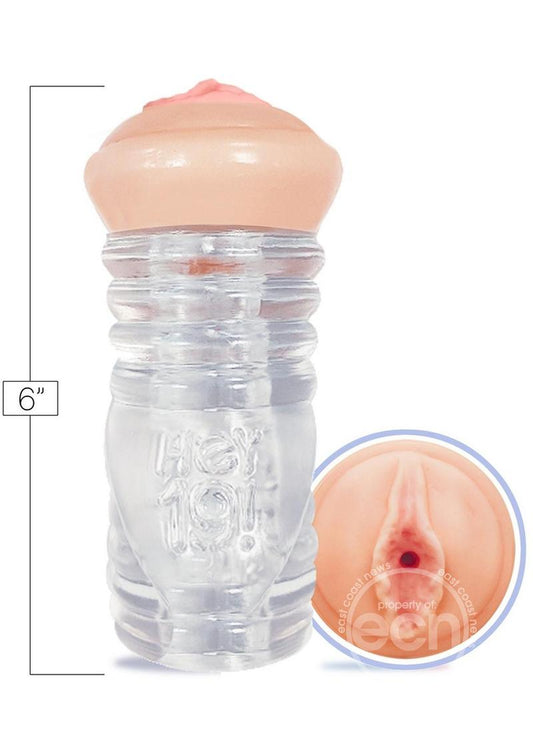 Hey 19!, ClearStroke Dual End Pussy Charlie Laine - Clear/Vanilla