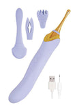 Goddess Lavender Elegance Rechargeable Silicone Dual End Massager - Lavender(discontinued)